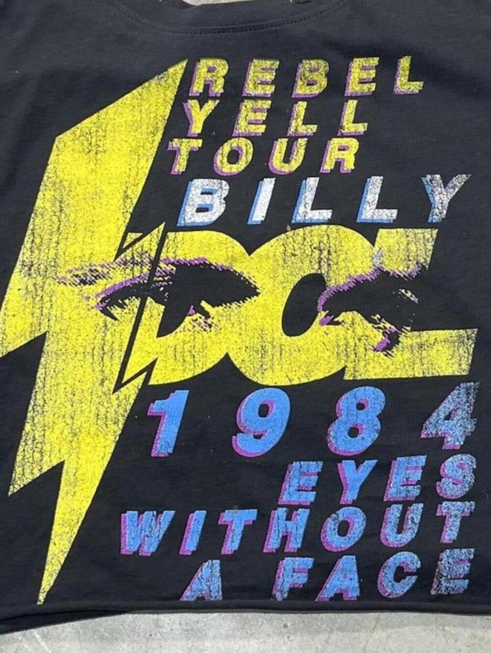 Billy Idol Preowned Large Cropped T-shirt
